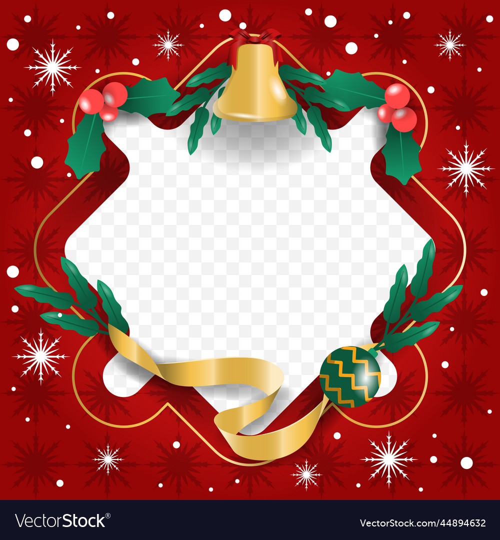 Merry christmas cool red background blank space