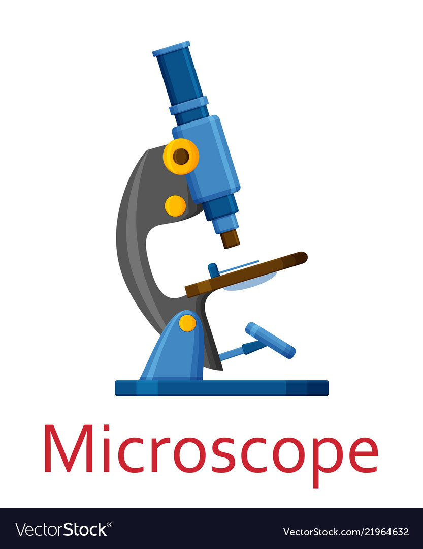 Microscope isolated on white background Royalty Free Vector