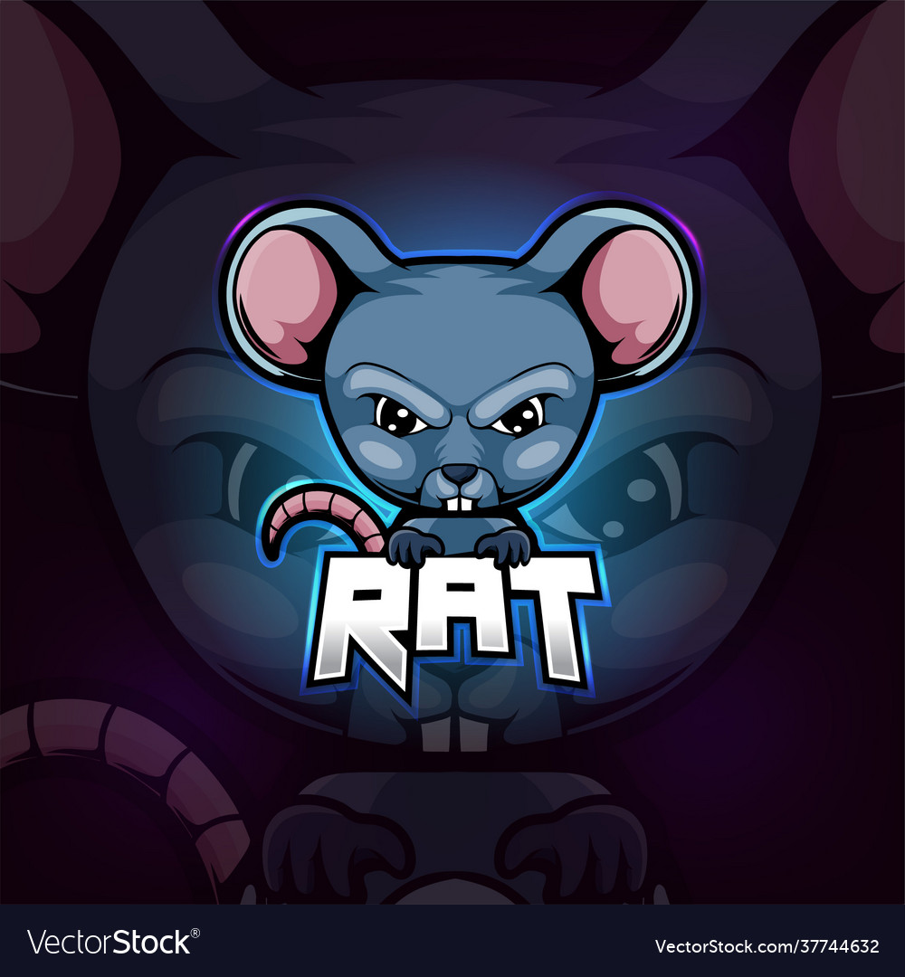 Rat mascot esport logo design