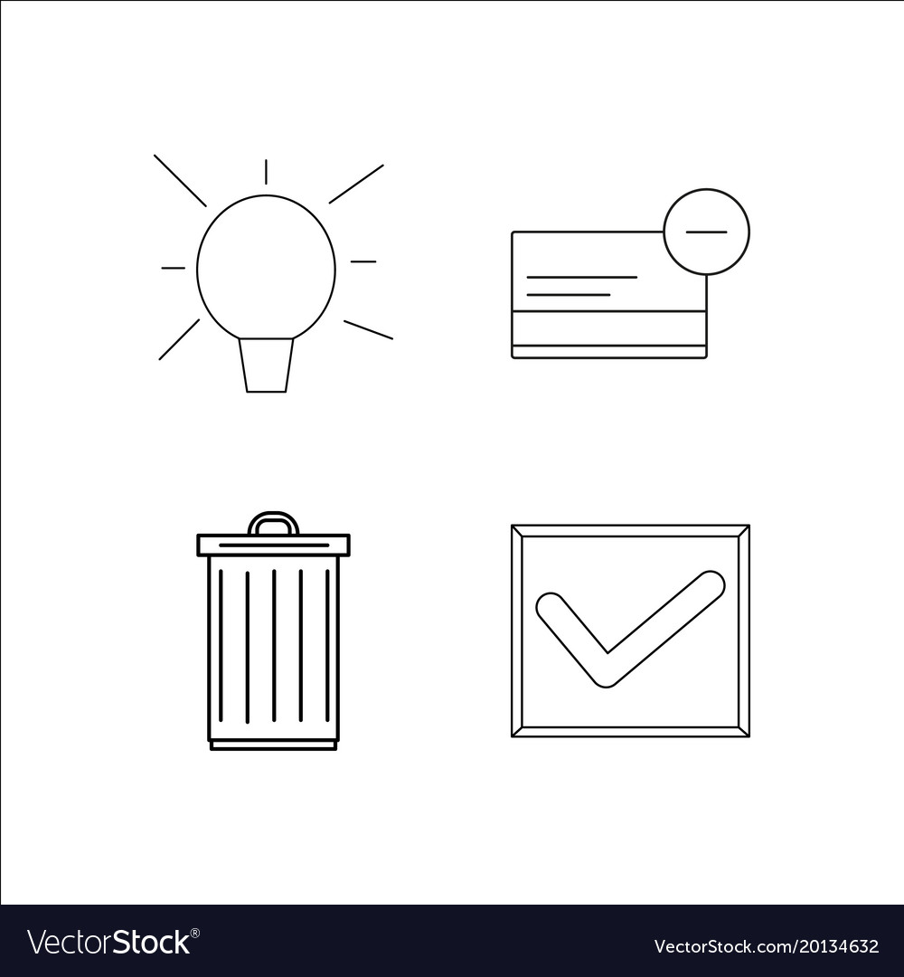Web simple linear icon setsimple outline icons
