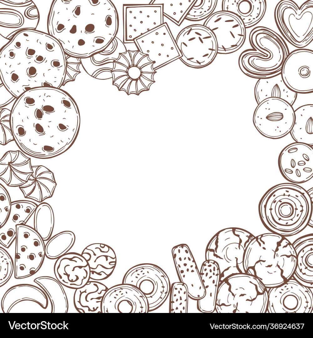 Cookies set Royalty Free Vector Image - VectorStock