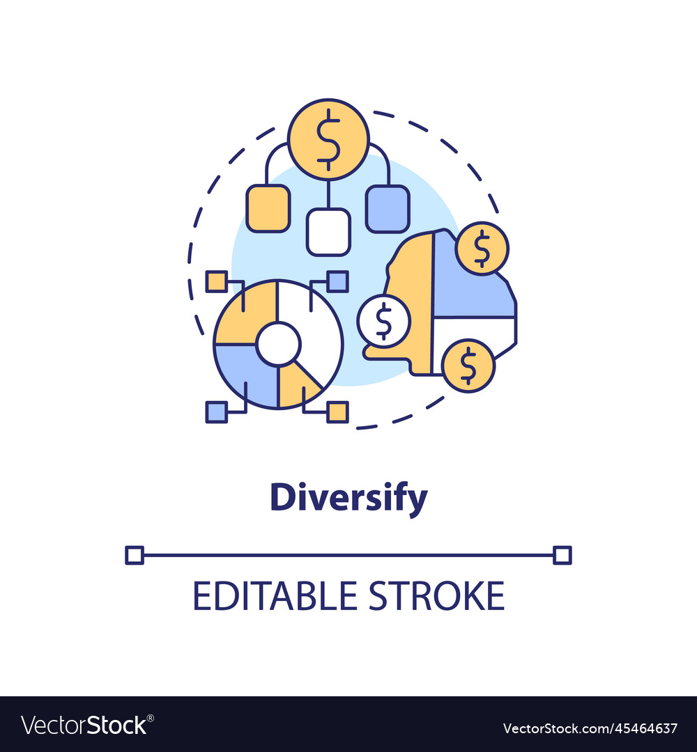 Diversify concept icon Royalty Free Vector Image