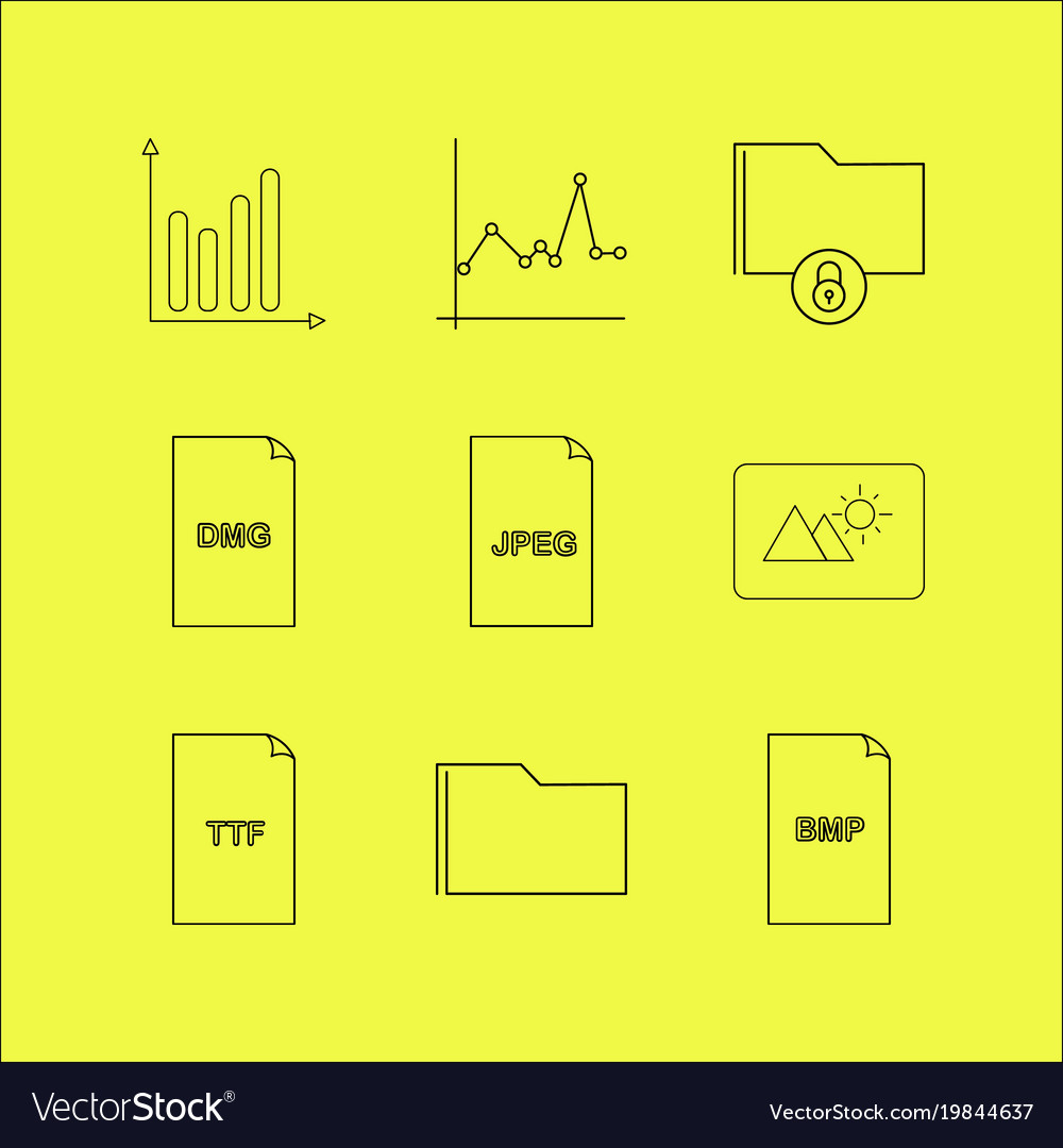 Dateien und Ordner lineare Icon setzen einfache Umriss