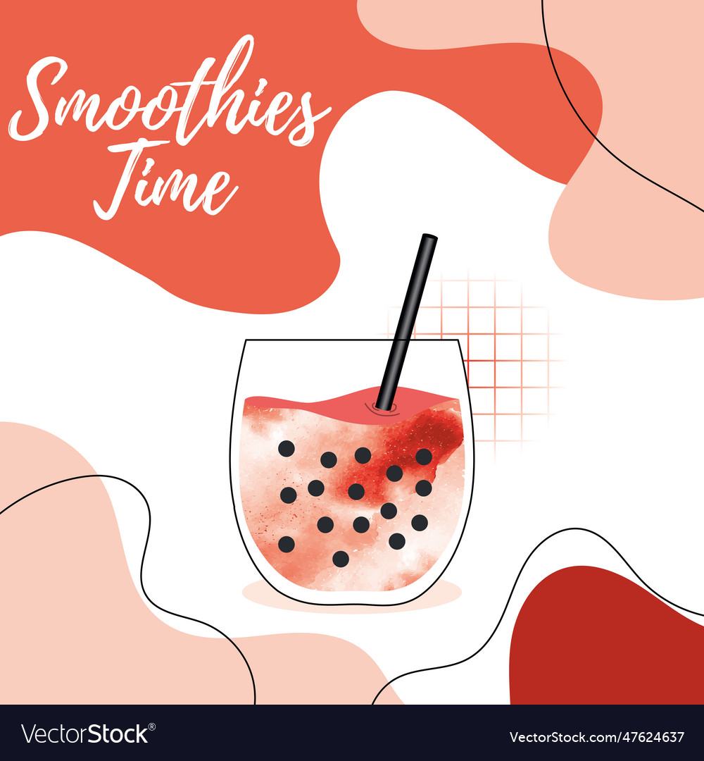 Isolated smoothie drink on colored poster