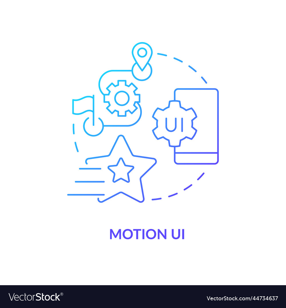Motion ui blue gradient concept icon Royalty Free Vector