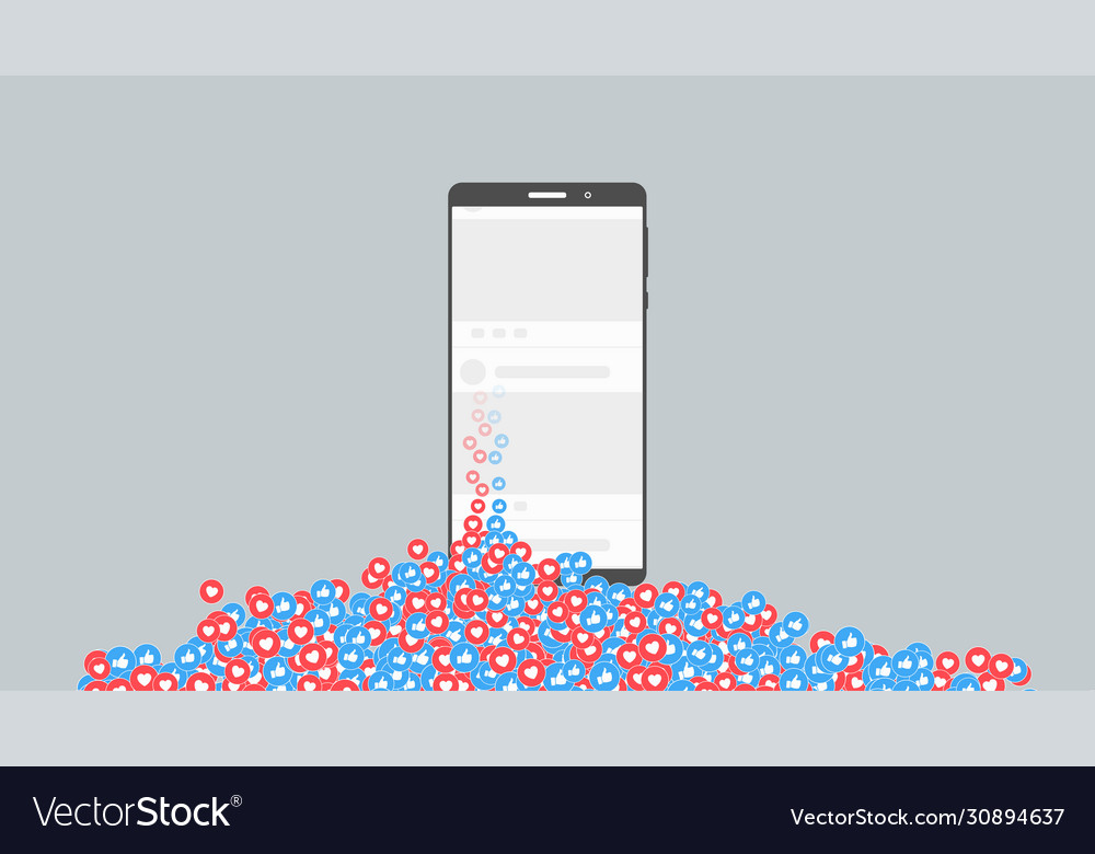 Social media marketing content flat design