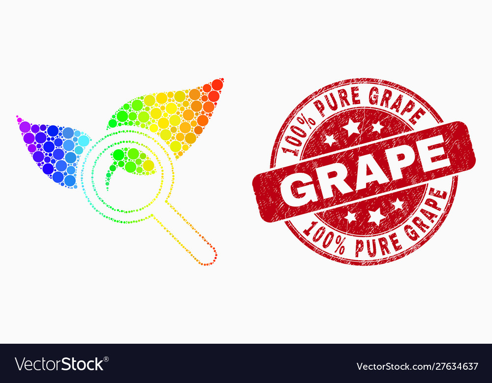 Spectrum pixel search flora plant icon vector image Spectrum pixel search flora plant icon