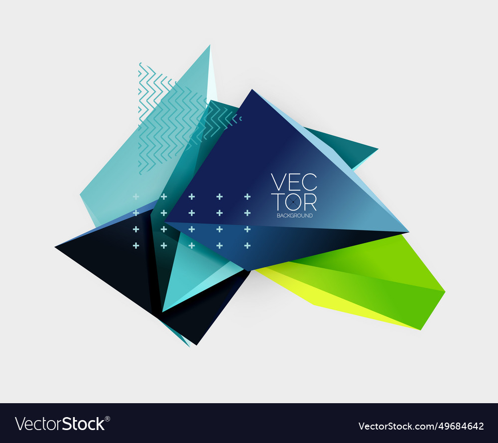 3d triangles geometric abstract background