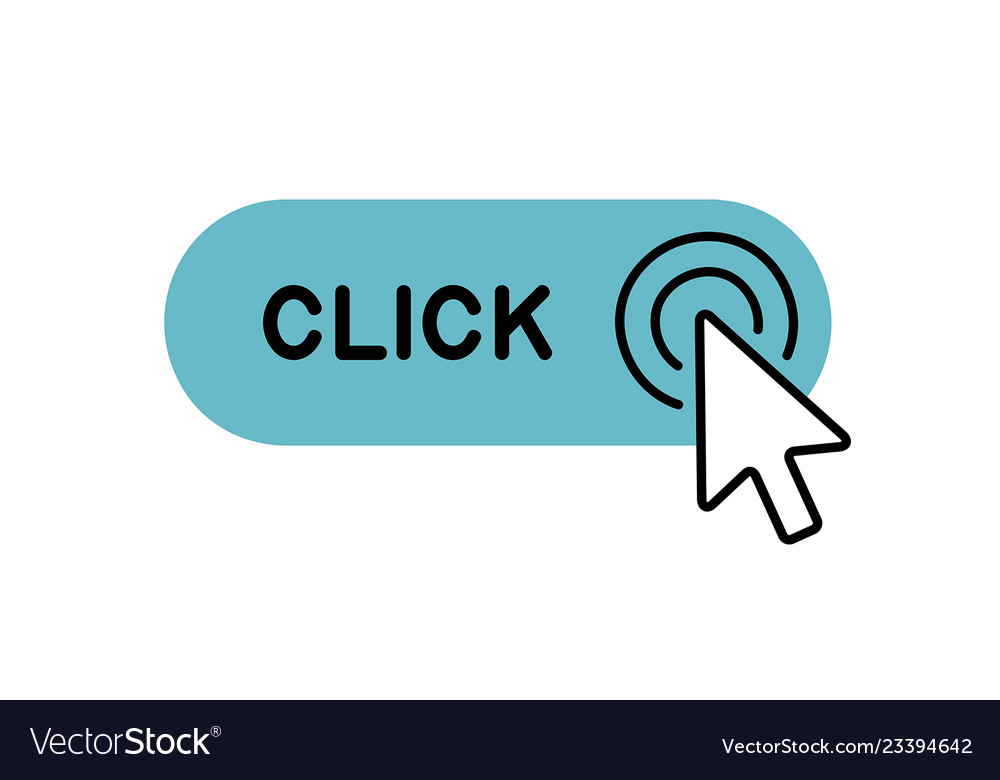 Premium Vector  Click here icon in flat style pointer clicking vector  illustration on isolated background web button sign business concept