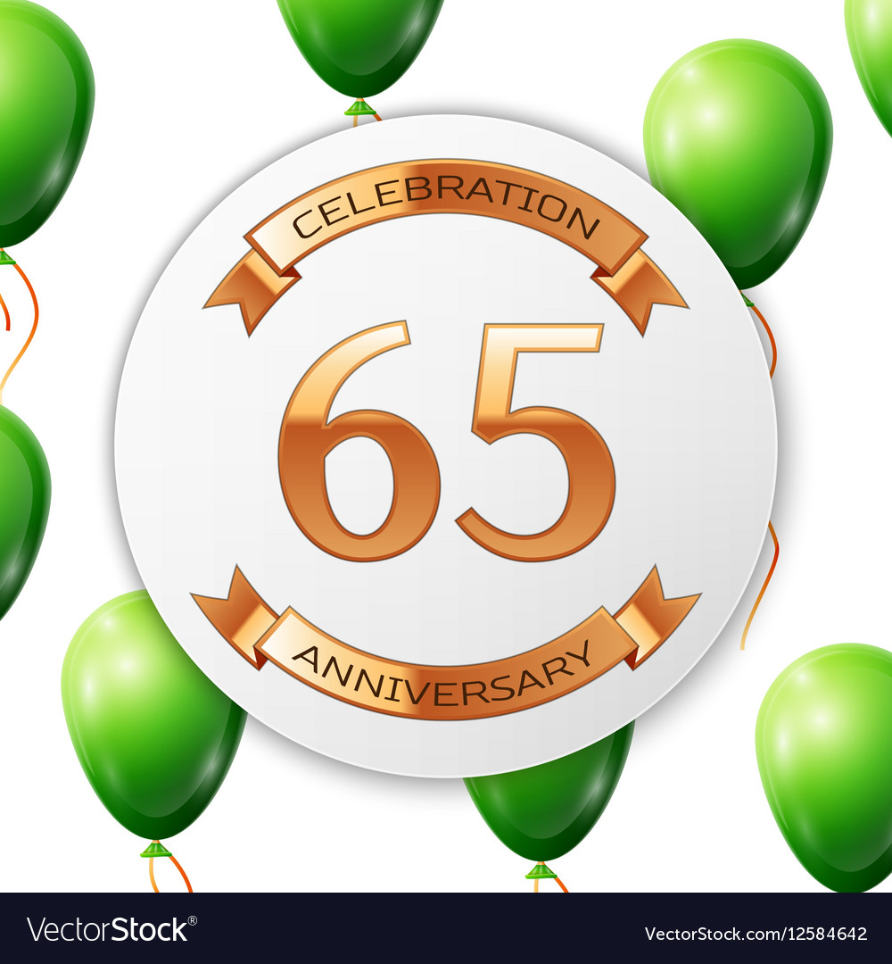 Golden number sixty five years anniversary