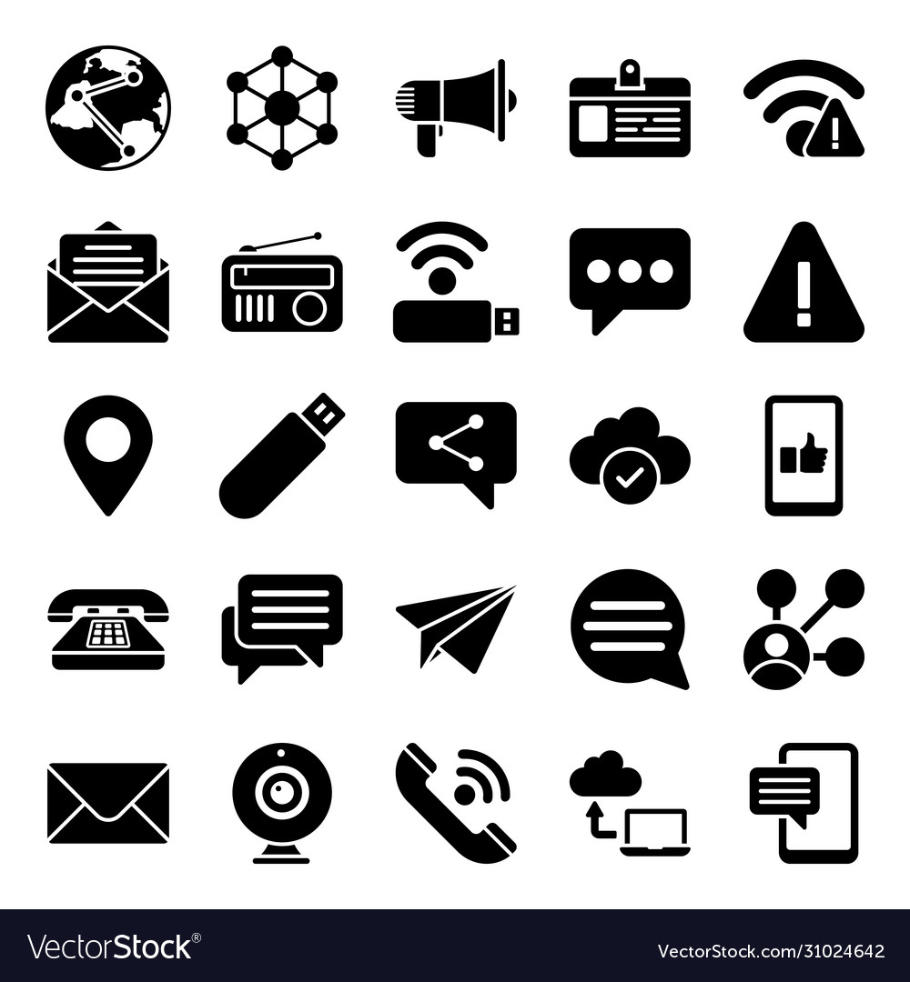 Internet things glyph icons pack