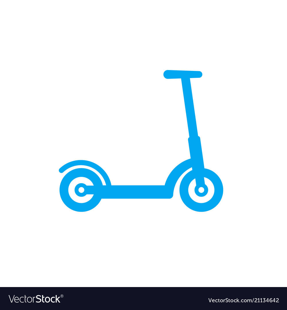 Kick scooter icon isolated on white