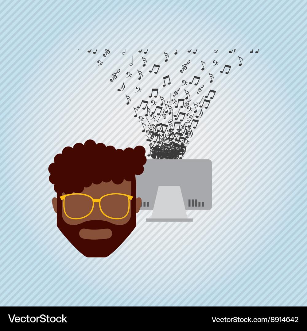 Mobile audio design Royalty Free Vector Image - VectorStock