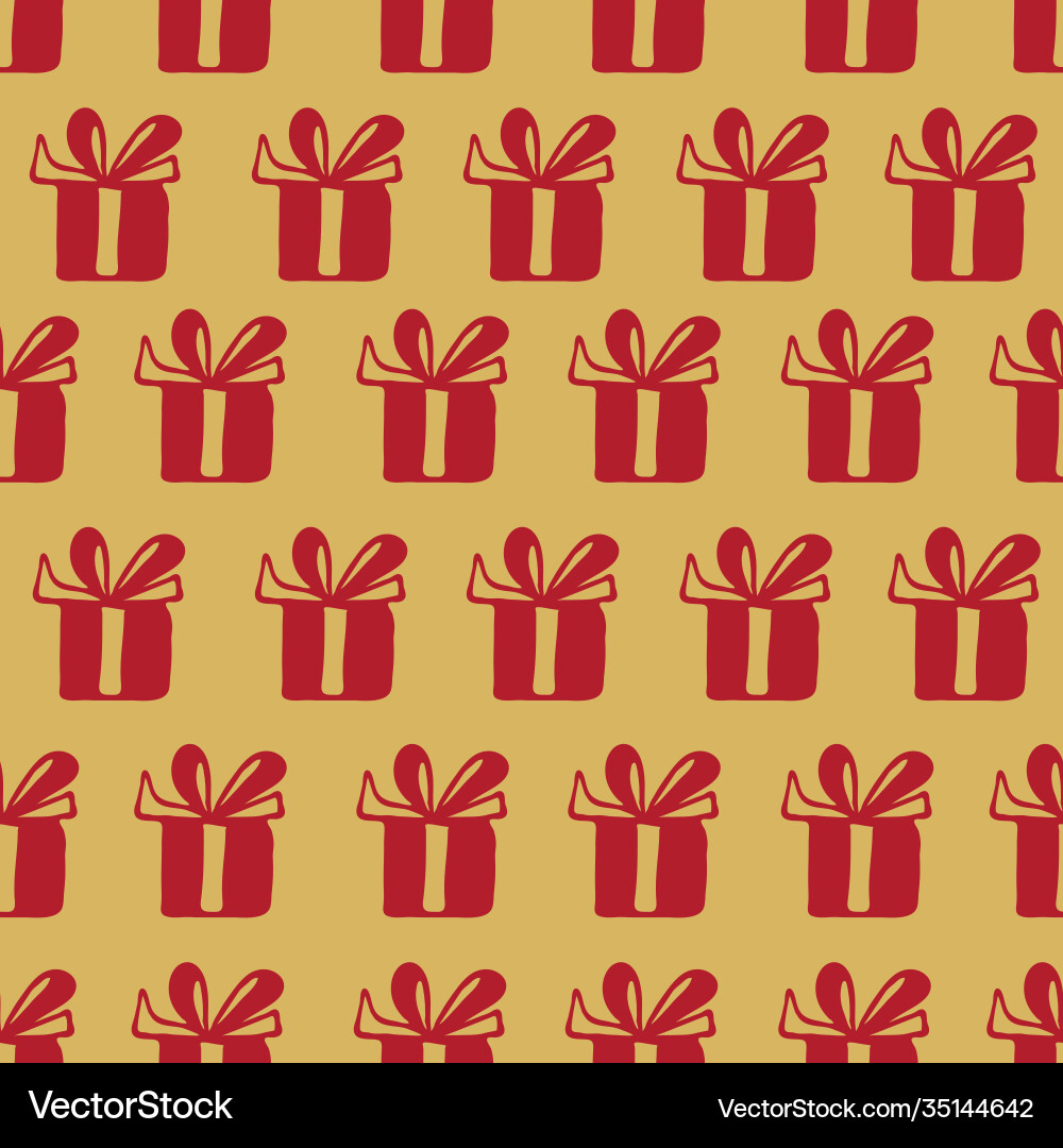 Seamless pattern with gift boxes Royalty Free Vector Image