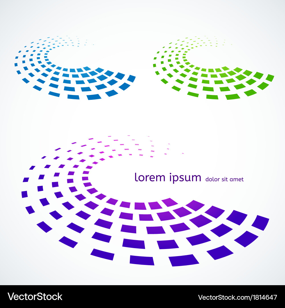 Colored Vector Object Abstract colored objects Royalty Free Vector Image