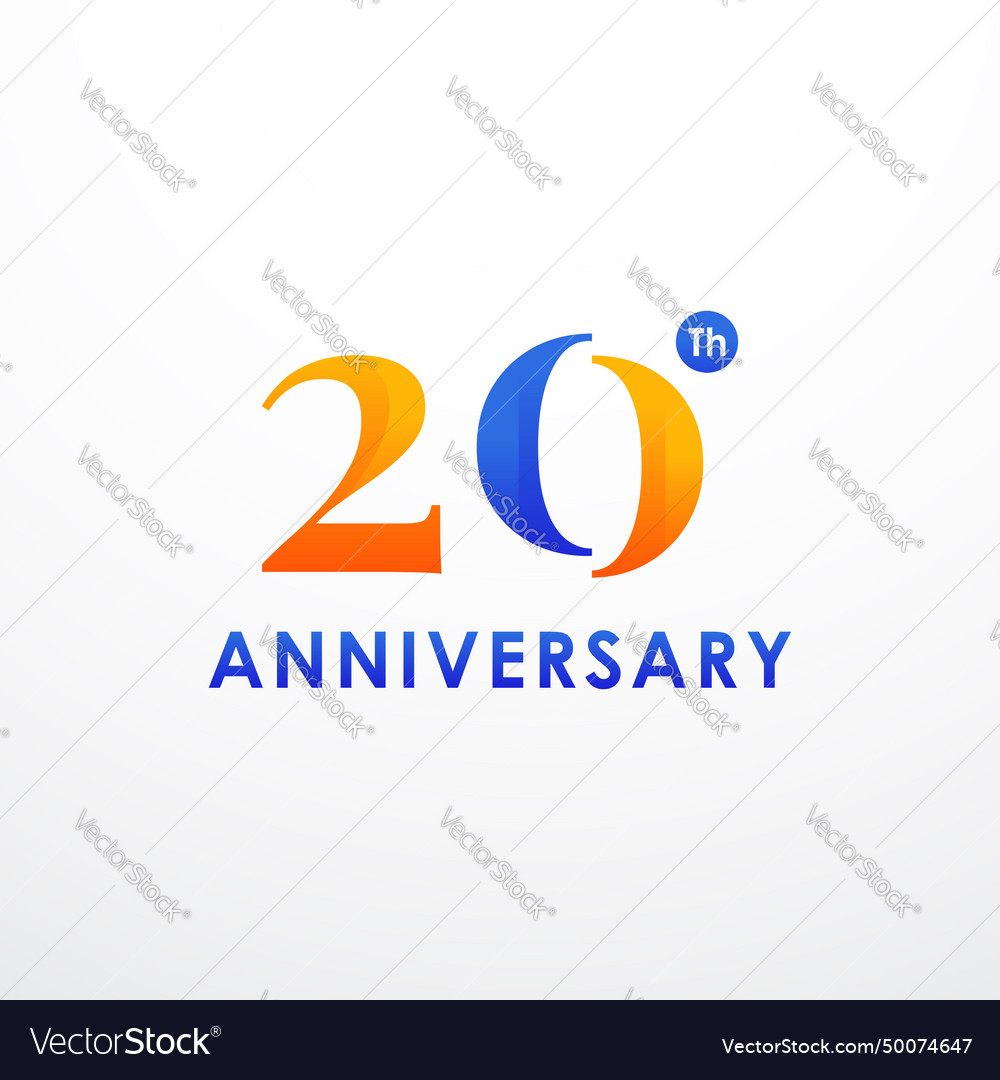 Anniversary number design modern collection