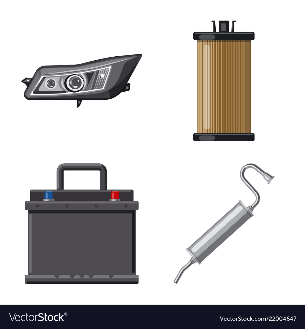 Auto and part sign set vector image Auto and part sign set