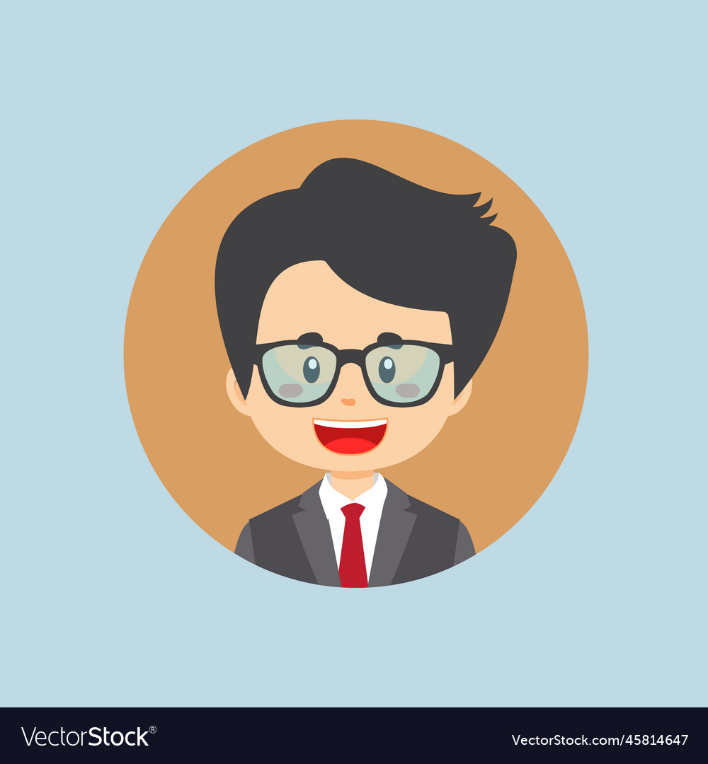 Avatar of a business character Royalty Free Vector Image