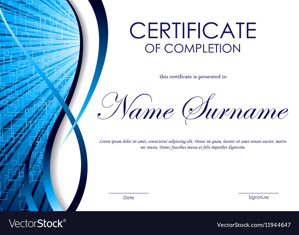 Certificate of completion template