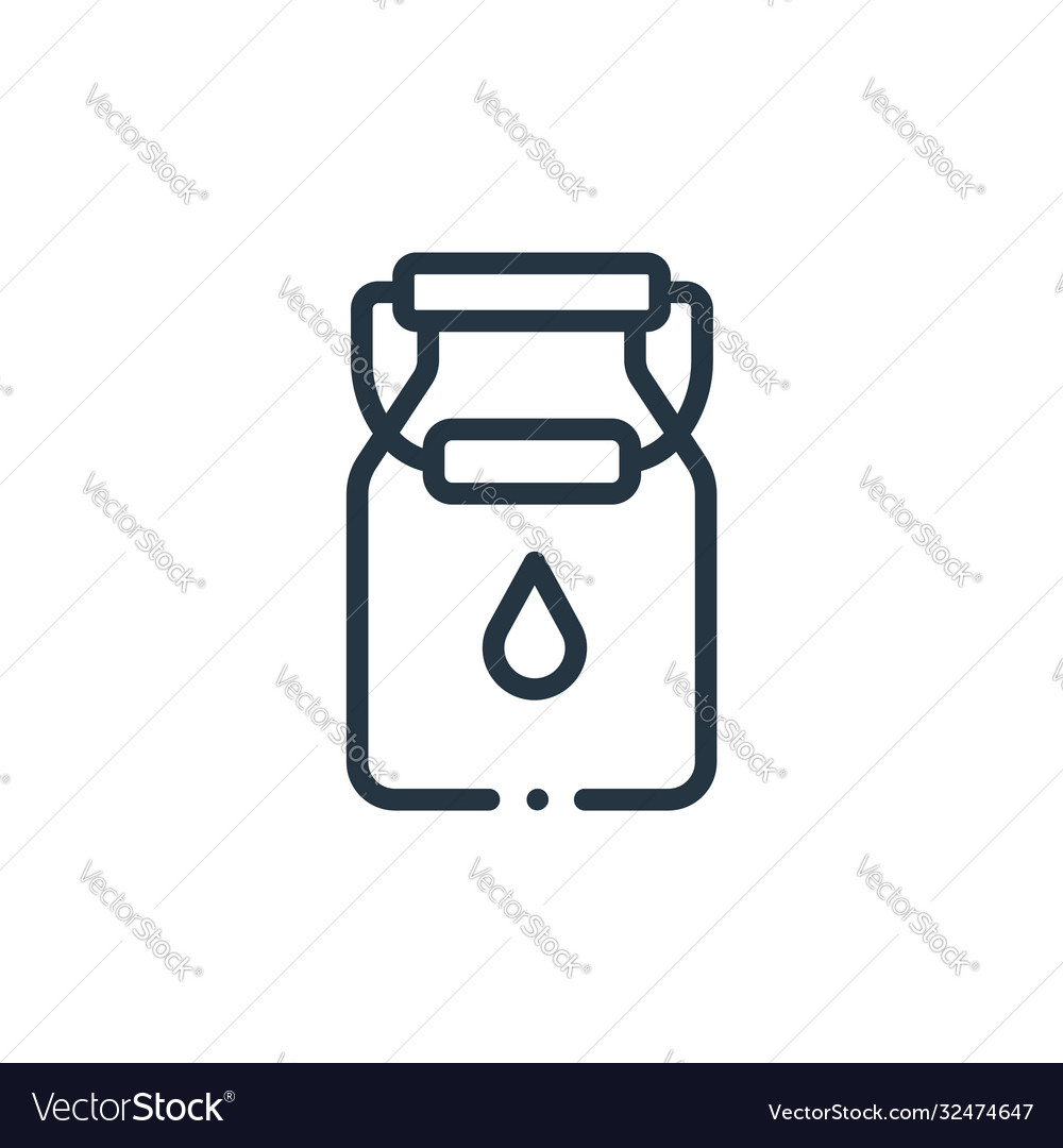 Milk icon isolated on white background outline