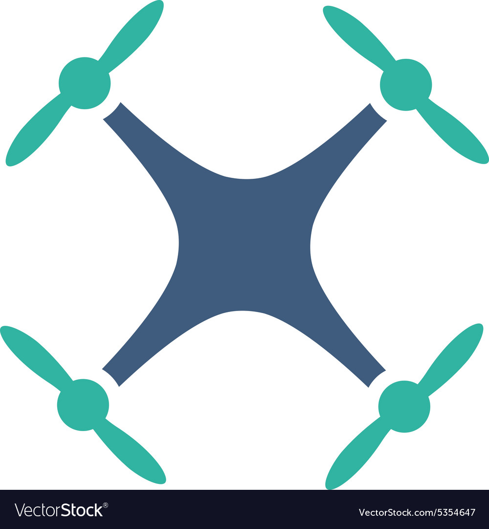 Quadcopter icon from business bicolor set vector image Quadcopter icon from business bicolor set