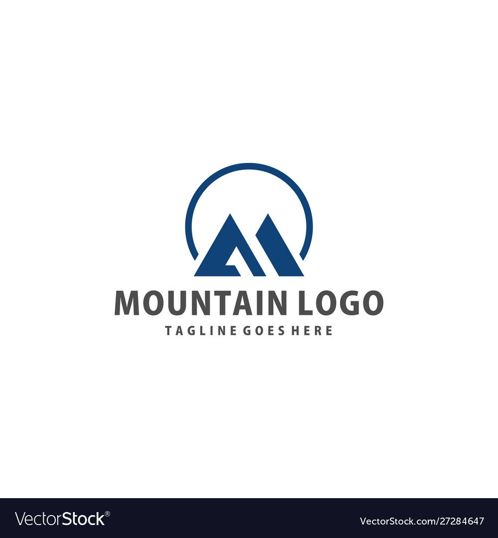 Simple Mountain Logo Design Inspiration Royalty Free Vector