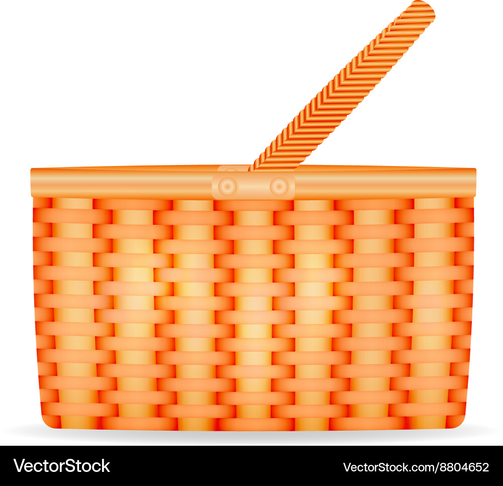 A wicker basket Royalty Free Vector Image - VectorStock