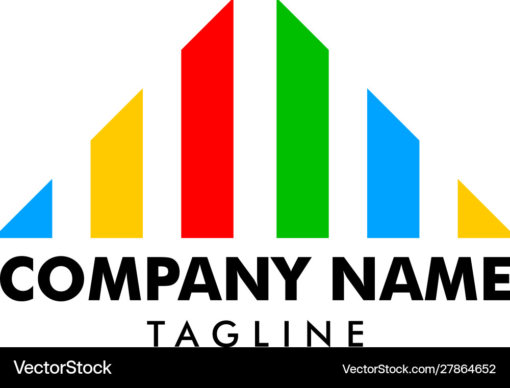 Abstract triangle design logo template Royalty Free Vector