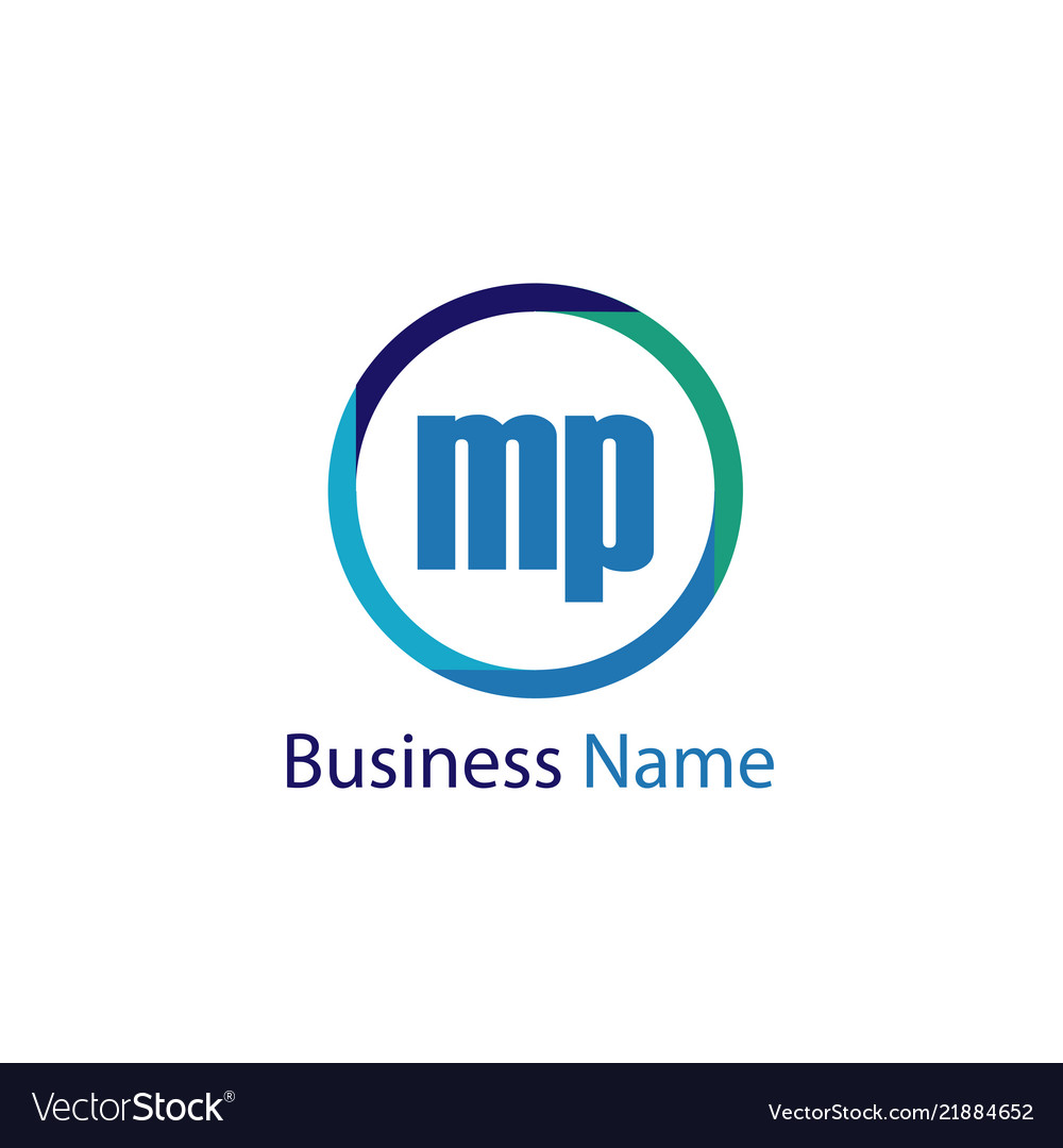 Initial letter mp logo template design