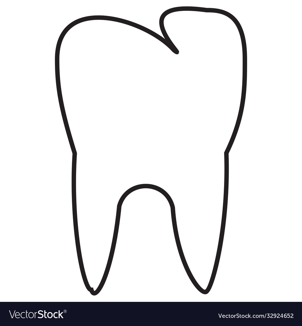 Molar black stroke linear icon