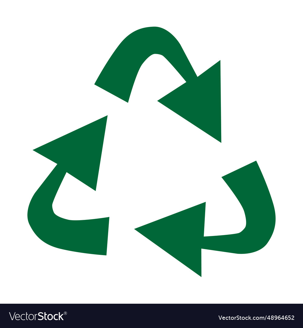 Recycling symbol trianglesvg Royalty Free Vector Image