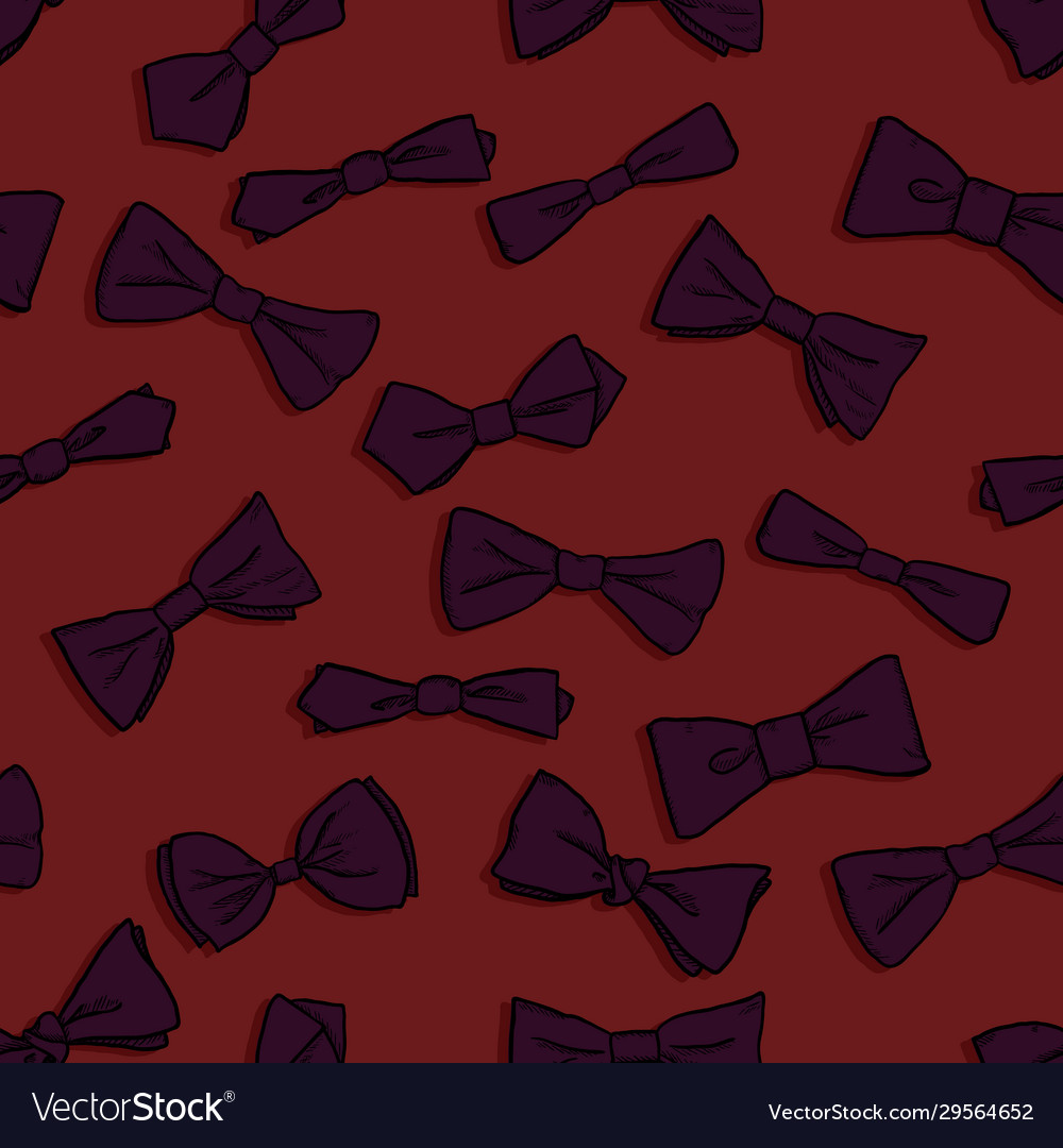 Seamless pattern cartoon bow ties