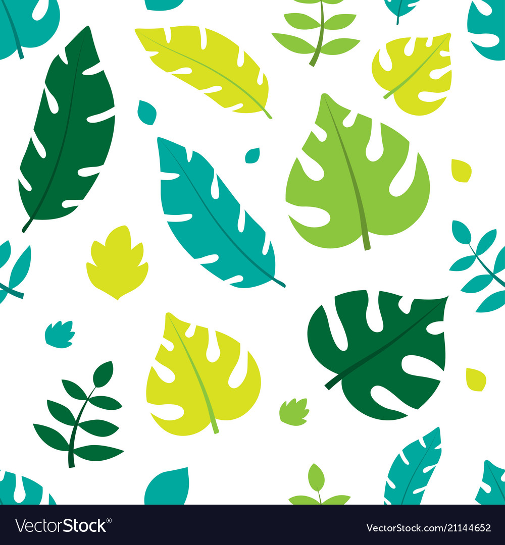 Summer Leaves Pattern Royalty Free Vector Image