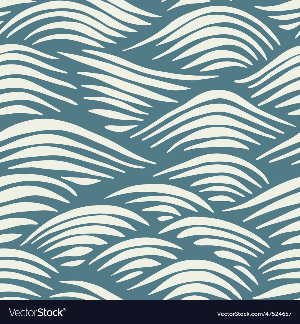 Asian seamless pattern wave pattern japanese Vector Image