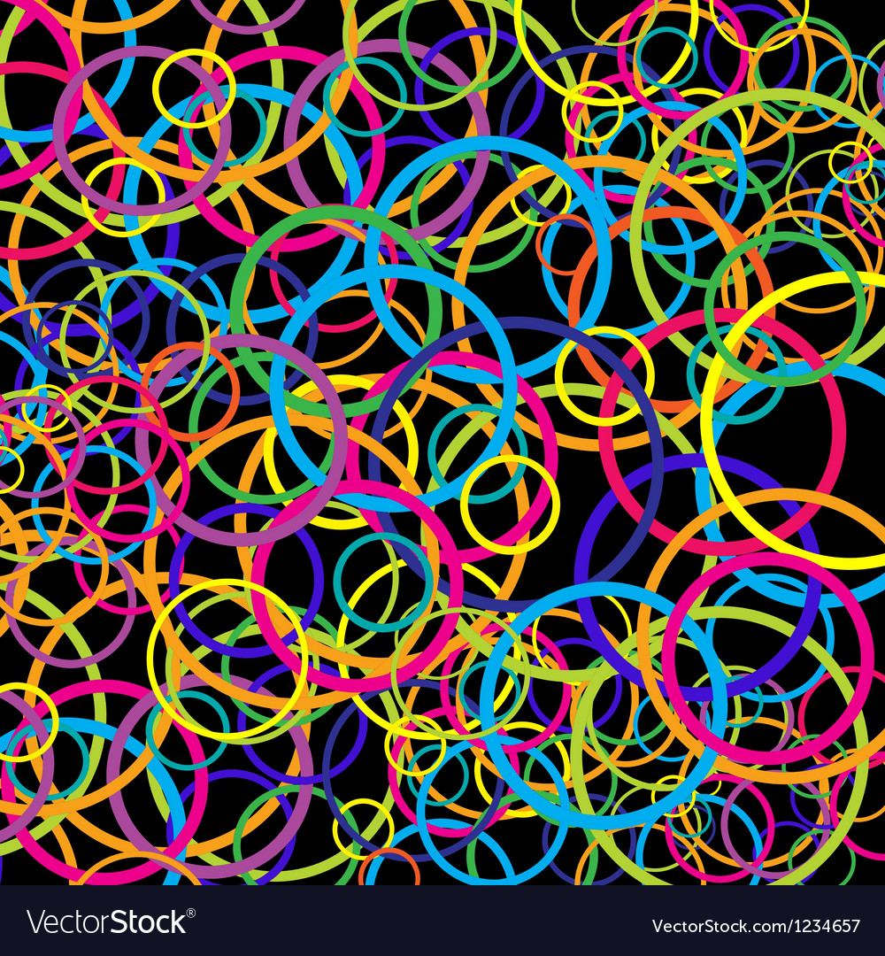 Background with neon colored circles