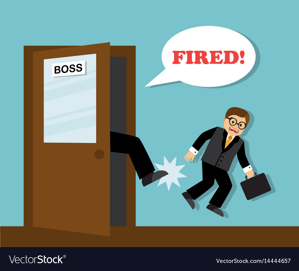 Businessman dismissed from work Royalty Free Vector Image