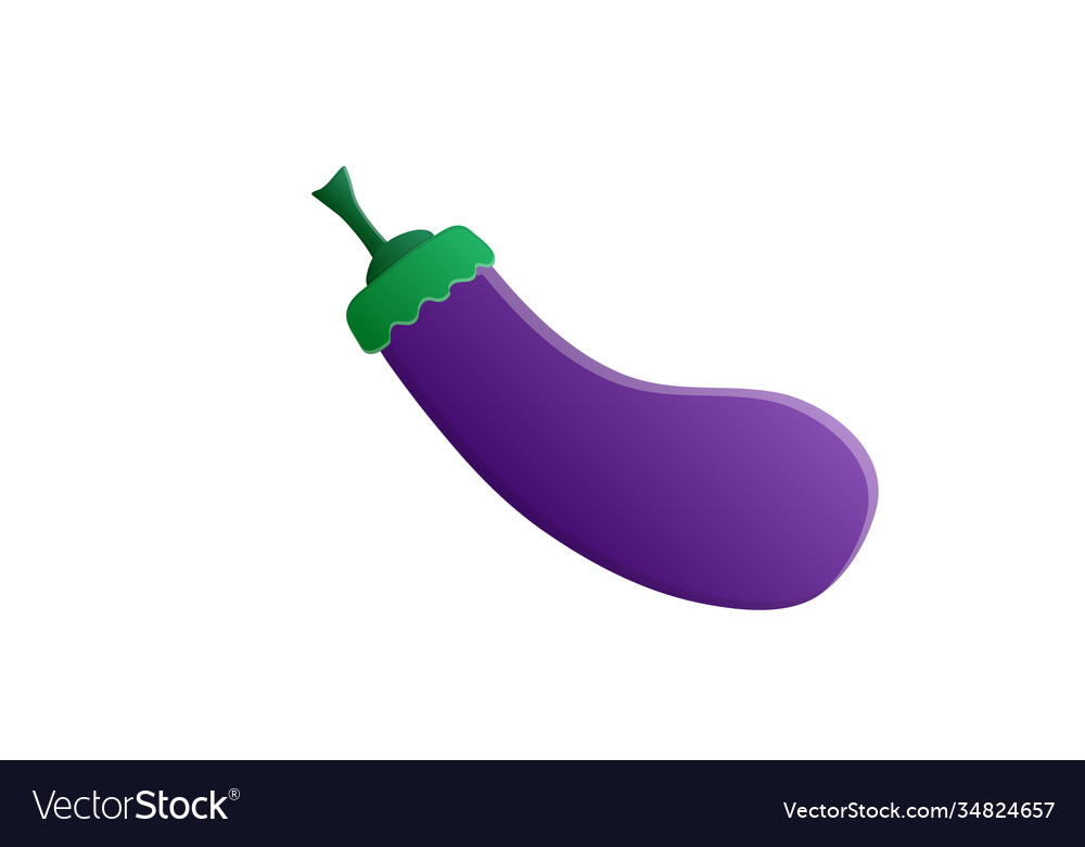 Peach cartoon emoji icon eggplant emoticon Vector Image