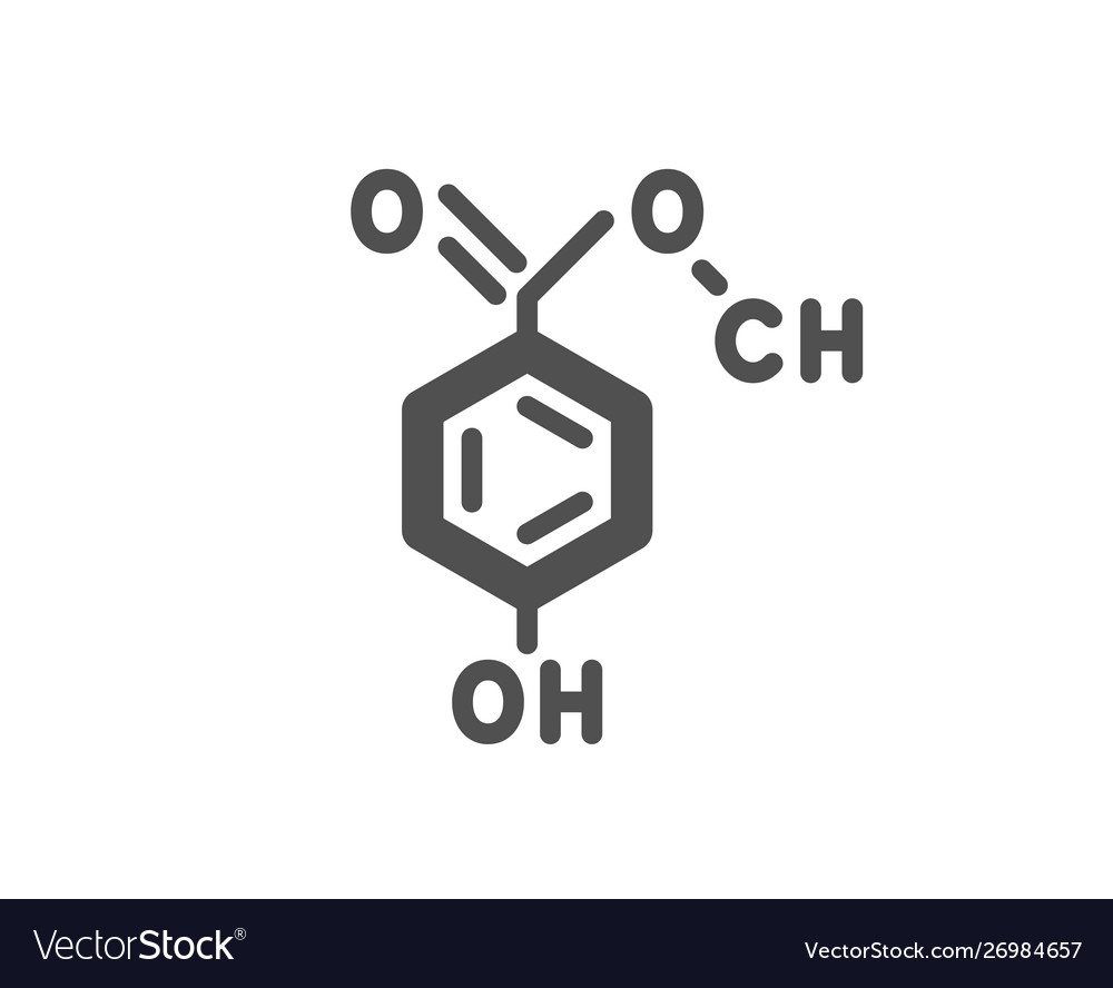 Chemical formula icon chemistry lab sign Vector Image