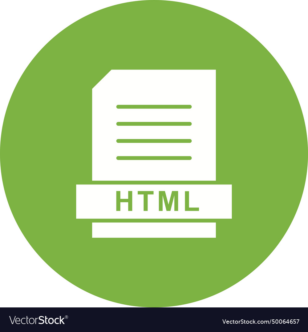 Html icon image Royalty Free Vector Image - VectorStock