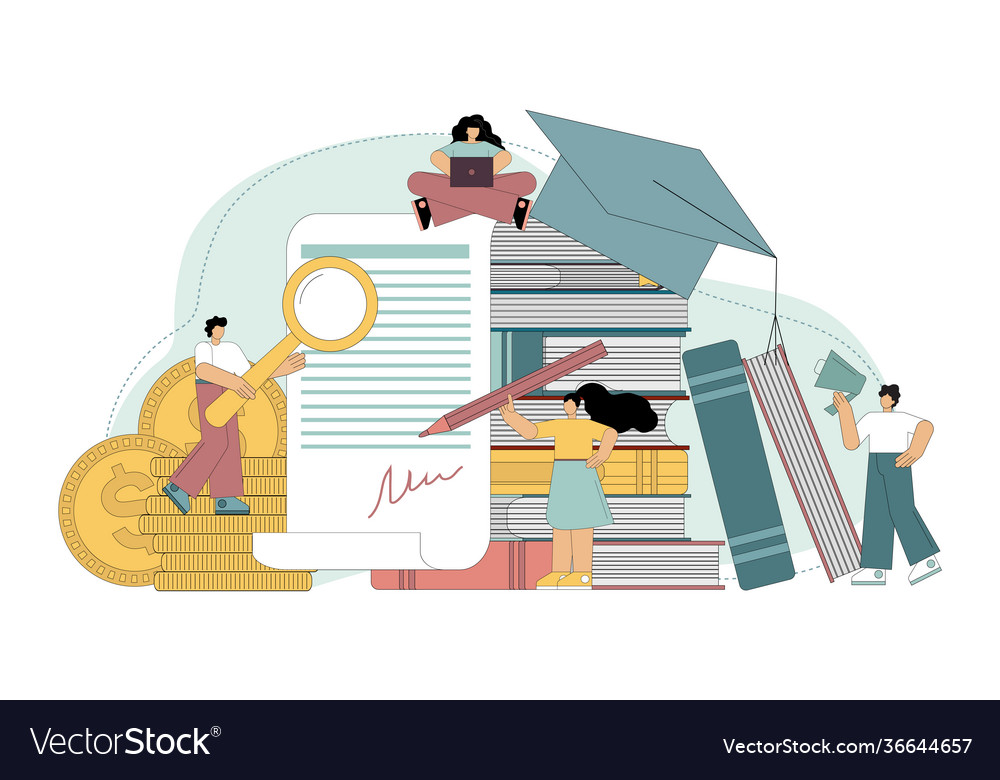 Investment in education education loan Royalty Free Vector