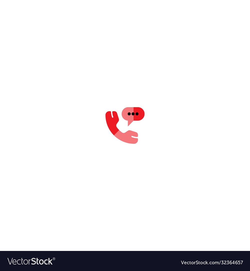 Phone bubble chat icon logo template