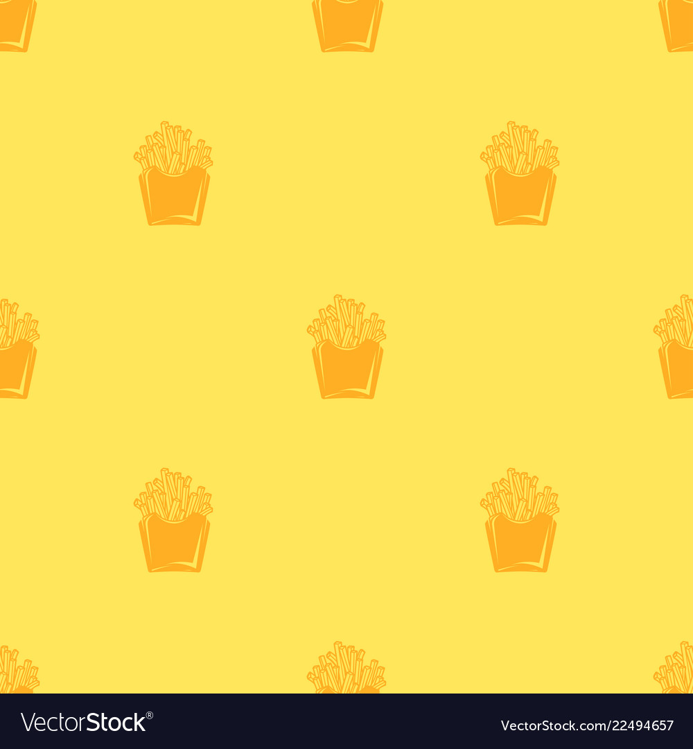 Seamless pattern minimalist french fries