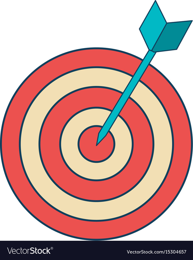 Target with arrow icon Royalty Free Vector Image