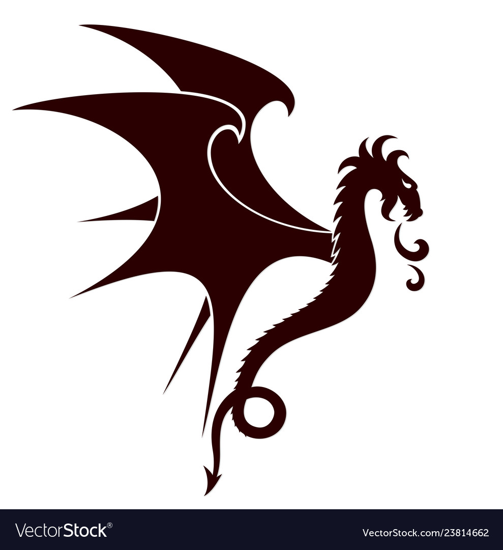 A dragon symbol Royalty Free Vector Image - VectorStock