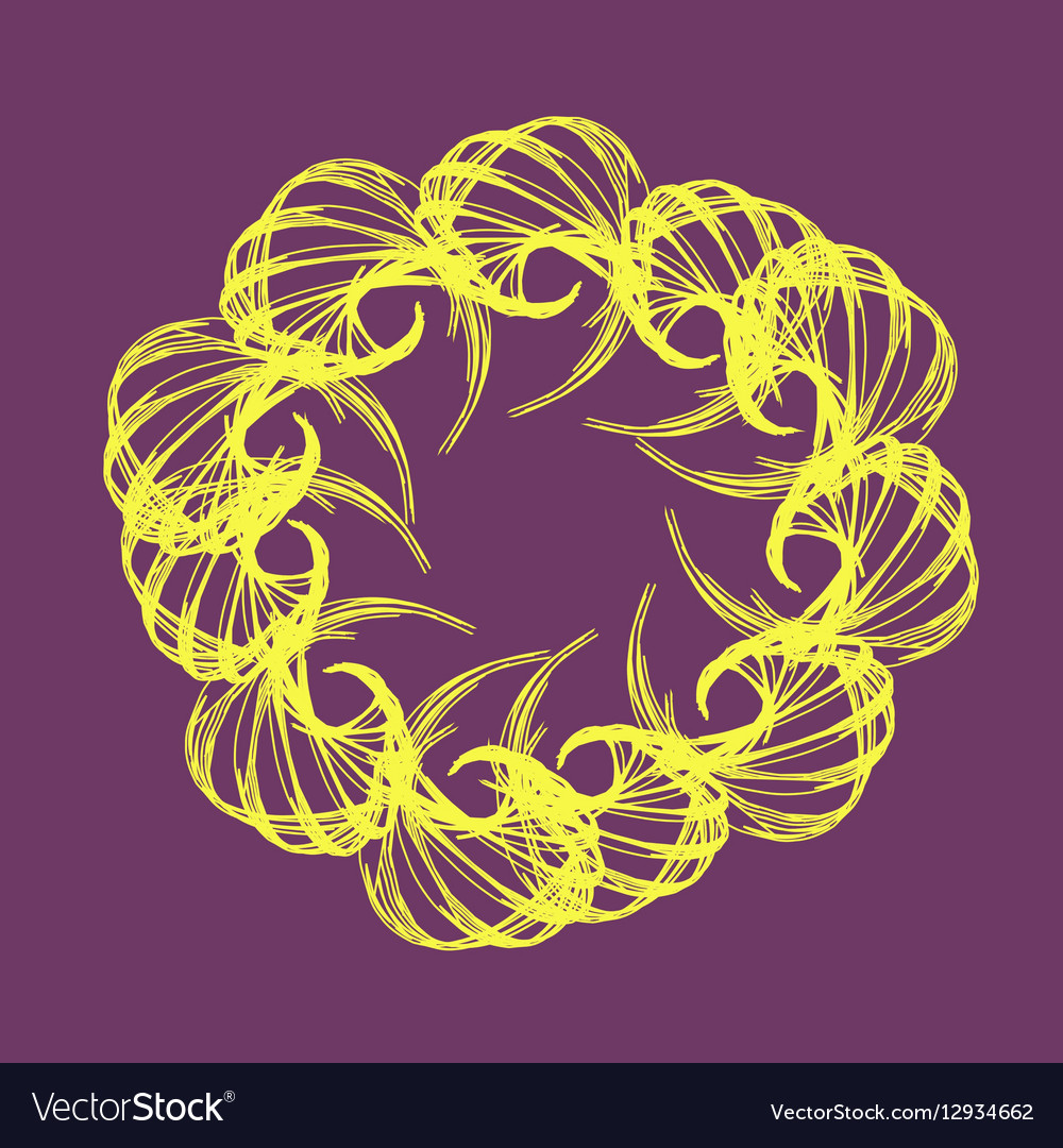 Abstract swirl retro pattern