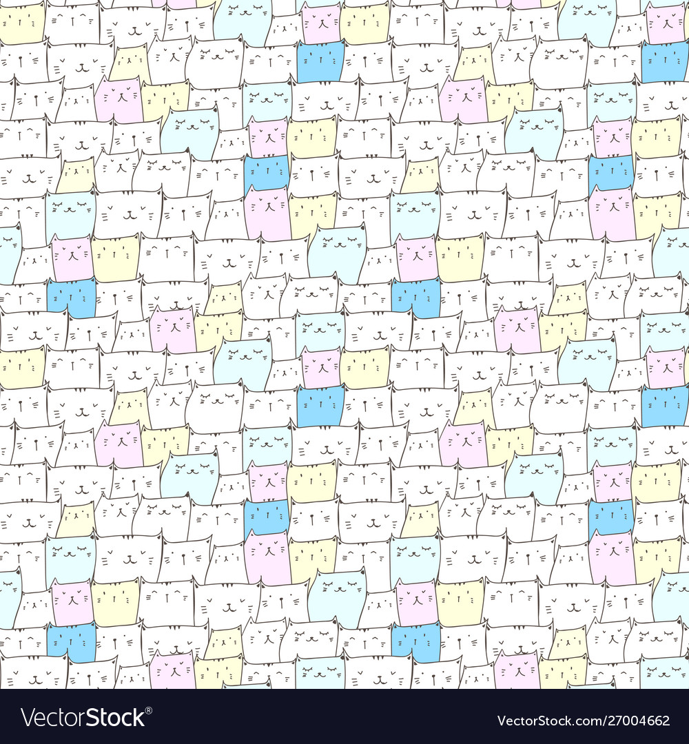 Adorable Cat Pattern Hintergrund