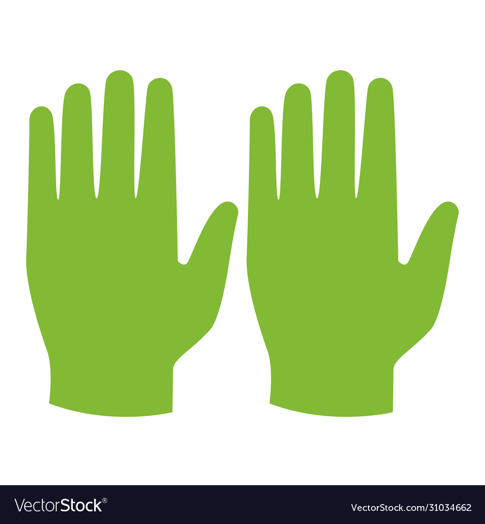 Construction gloves icon use for dish wash