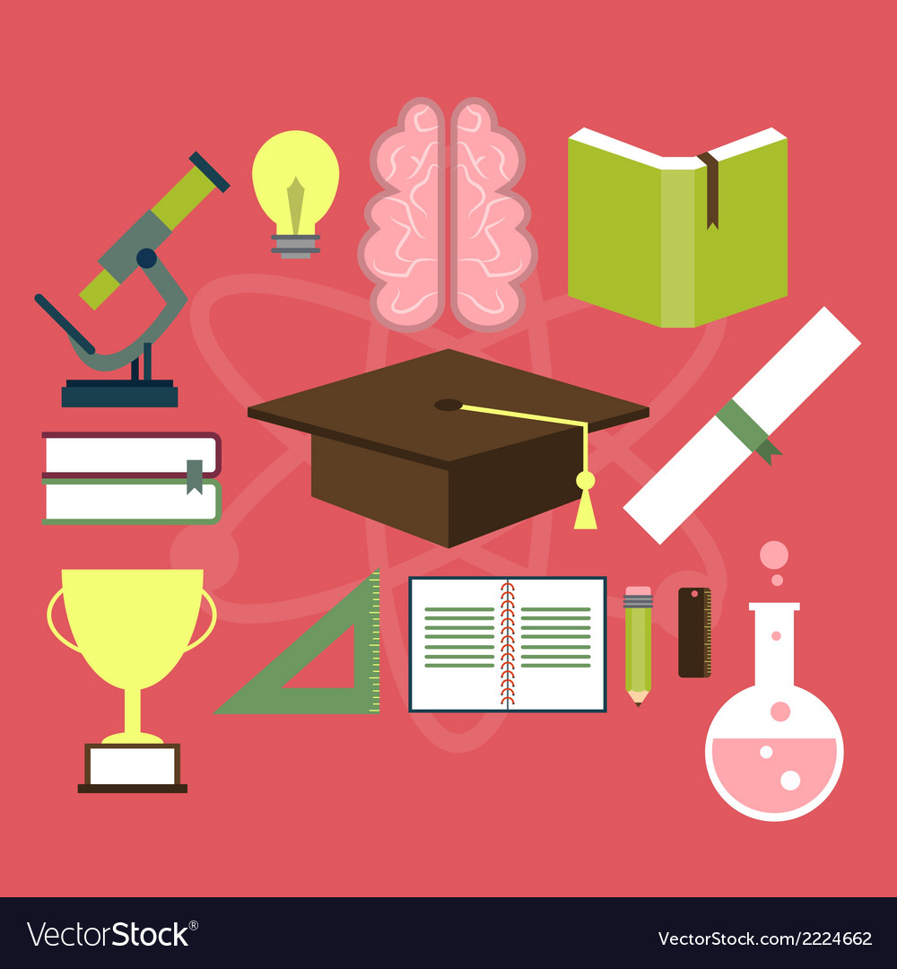 Education item flat design