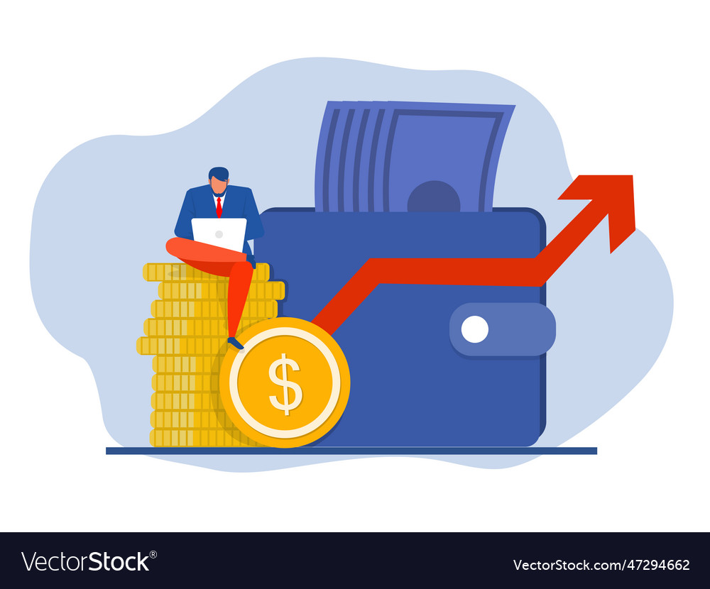 Financial investment analyzing money management Vector Image