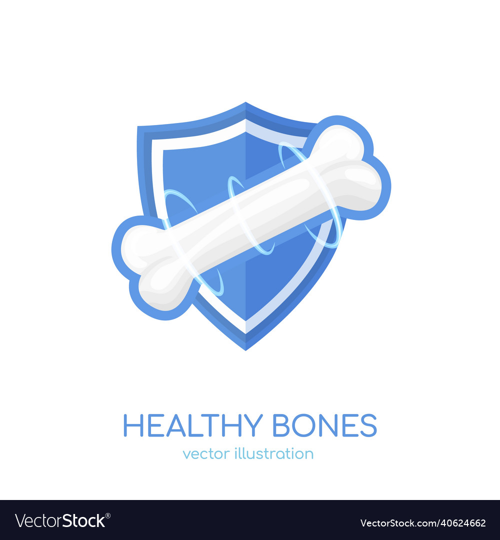 Healthy bone icon bones strength pictograph Vector Image